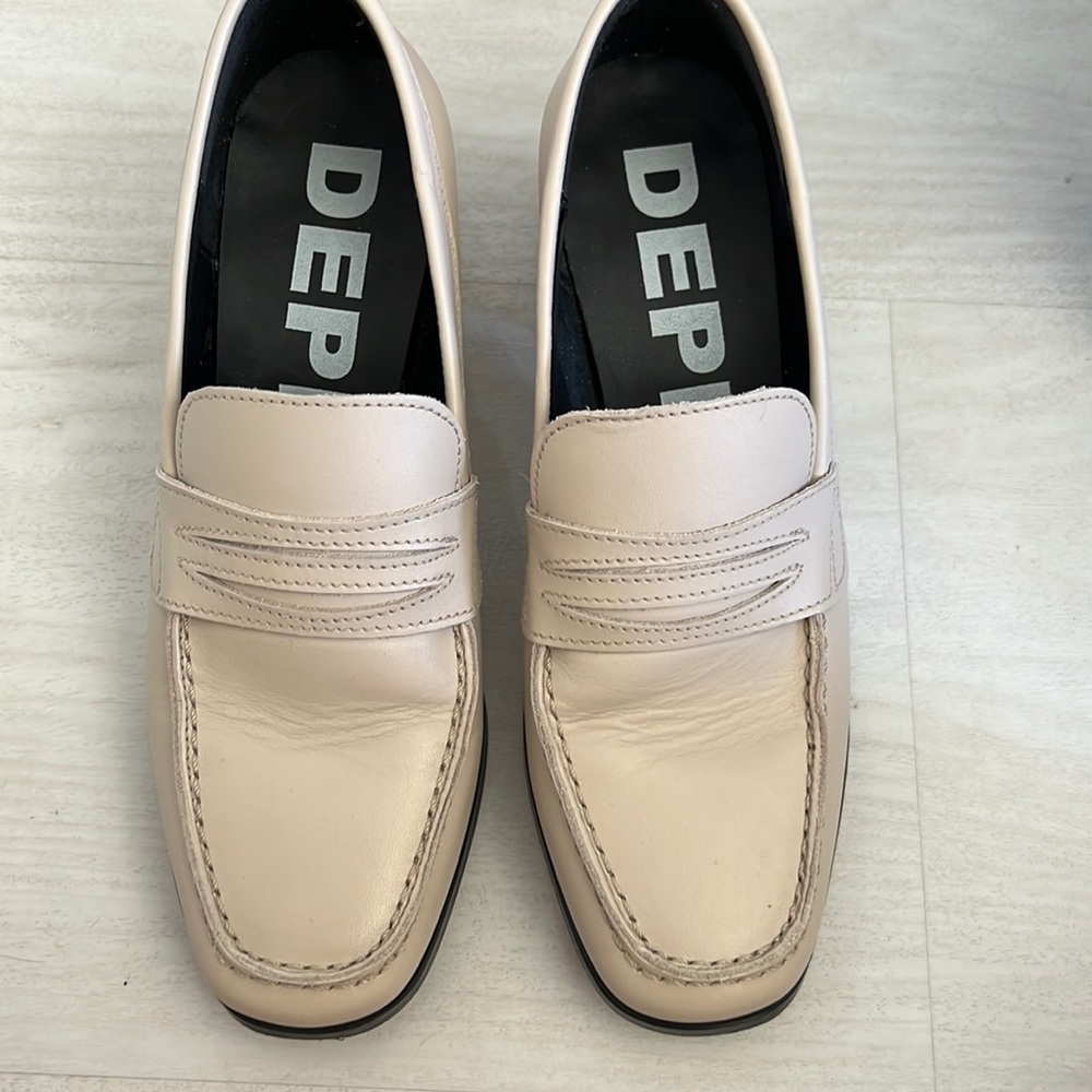 DEPP leather heeled loafer US6